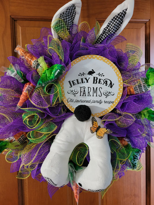 Jelly Bean Farms Bunny Wreath