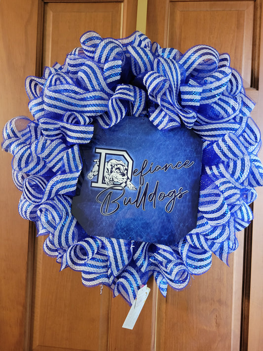 Defiance Bulldogs School Spirit Wreath